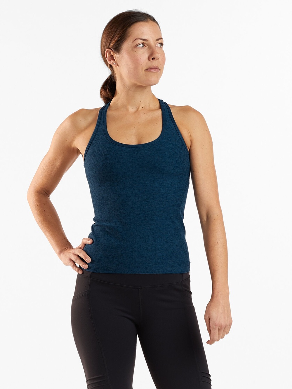 Beyond Yoga Blue Spacedye Racerback Tank Top Small
